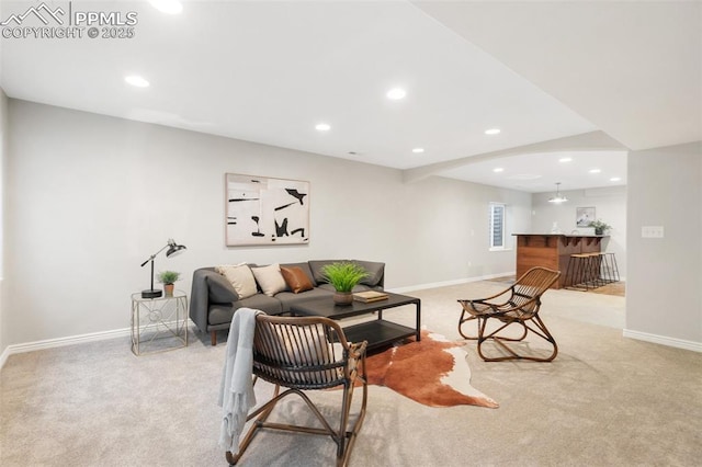 view of carpeted living room