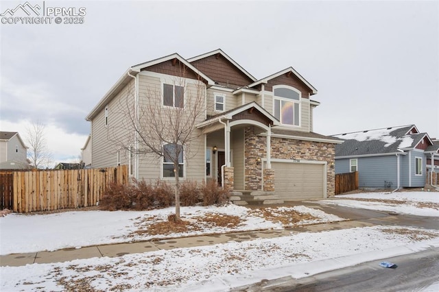 view of front of house featuring a garage