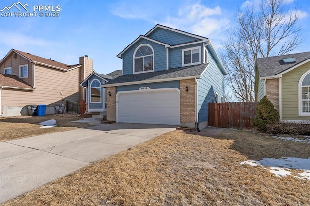 view of front of house featuring a garage