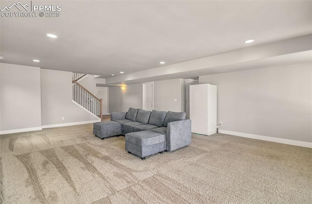 view of carpeted living room