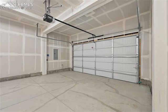 16896 Greenfield Dr, Monument, CO 80132 - garage with a garage door opener and electric panel