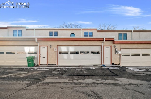 view of property with a garage