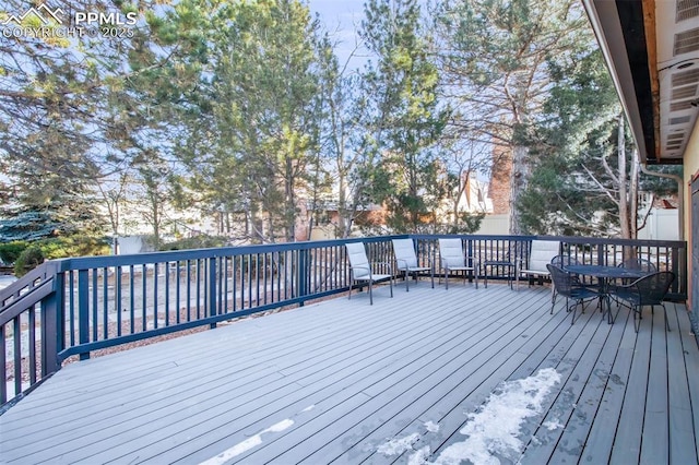 view of wooden terrace