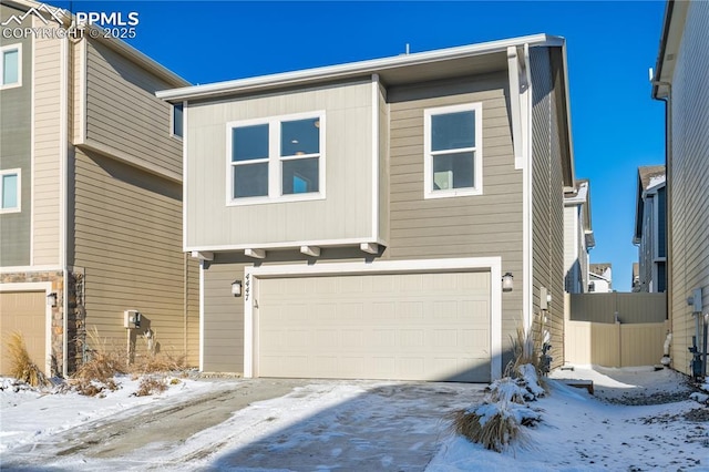 view of front of house featuring a garage