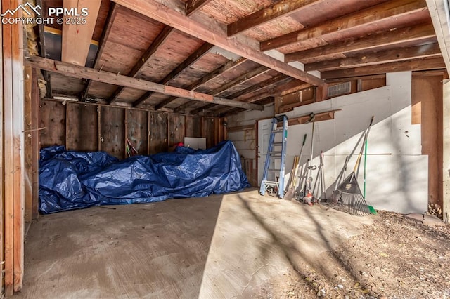 view of storage room