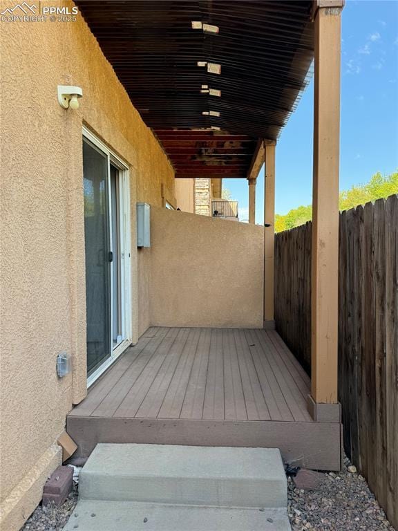 view of wooden deck