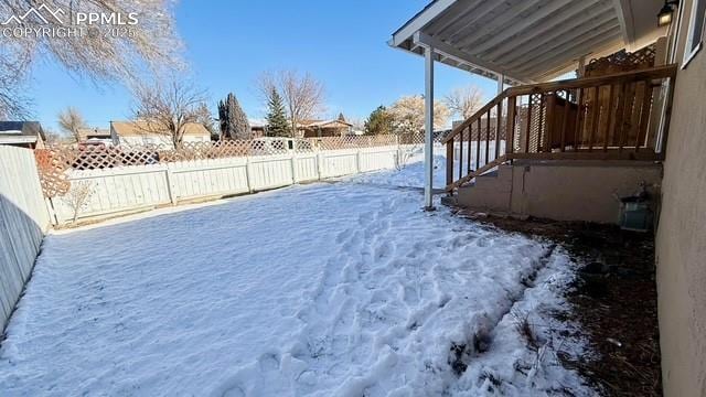 view of snowy yard