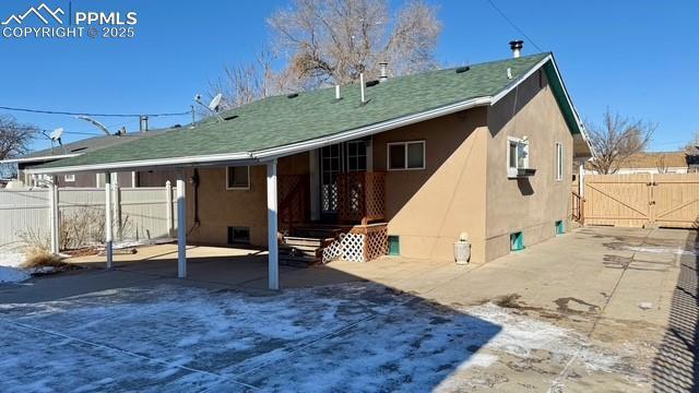 rear view of house featuring a patio area