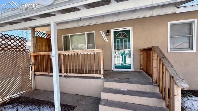 view of doorway to property