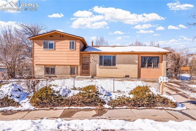 view of split level home