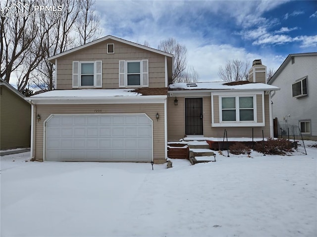 view of front of house featuring a garage