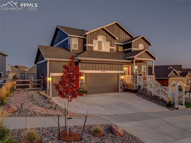 craftsman-style home featuring a garage