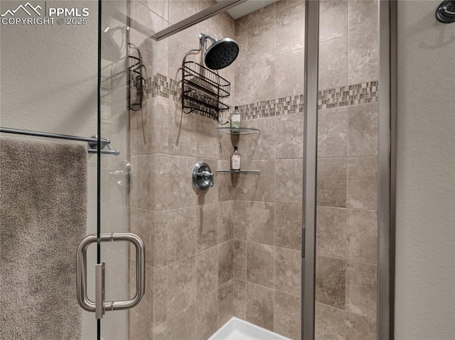 bathroom featuring walk in shower