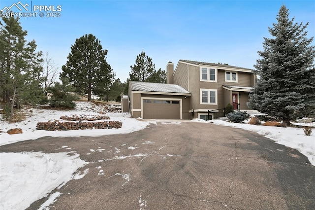 front of property featuring a garage