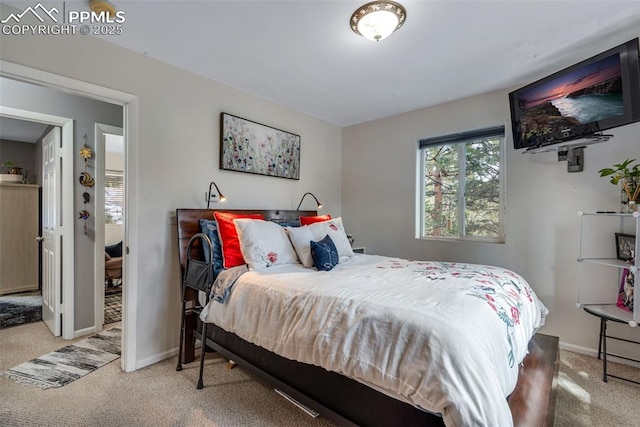 view of carpeted bedroom