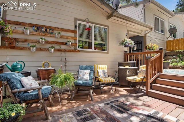 view of wooden deck