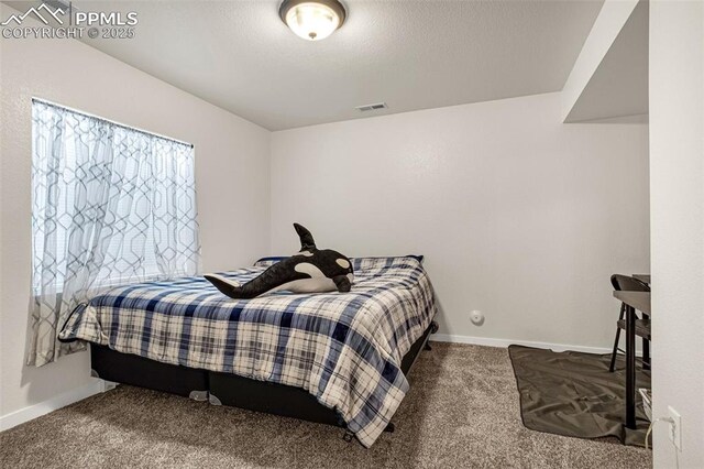 bedroom with carpet flooring