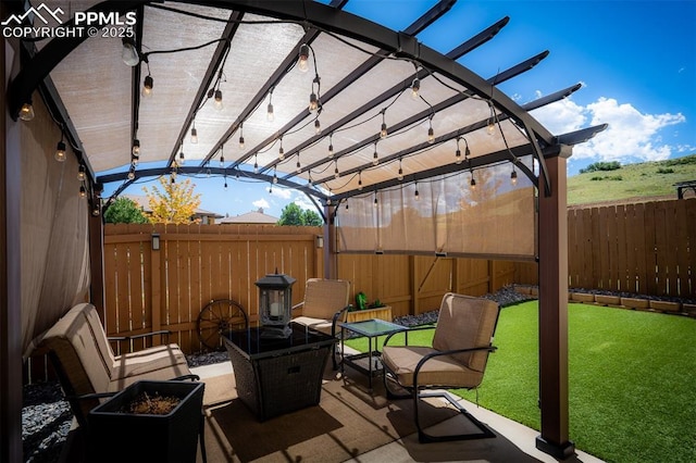 view of patio with a pergola