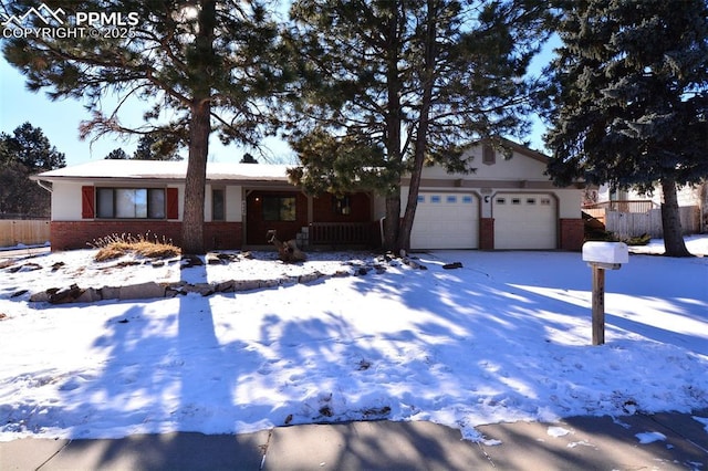 ranch-style home with a garage