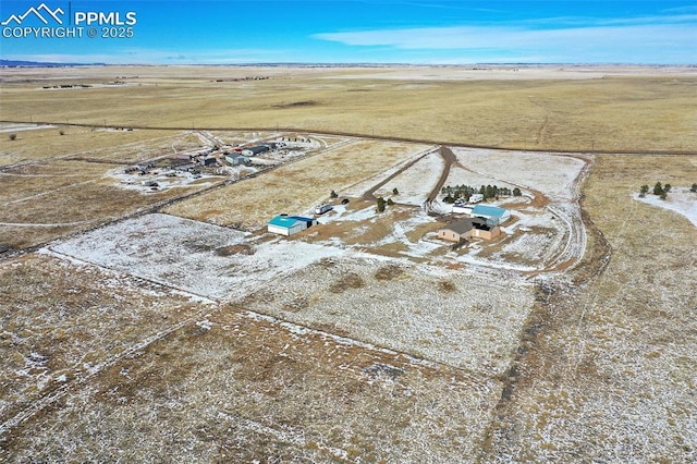 aerial view with a rural view