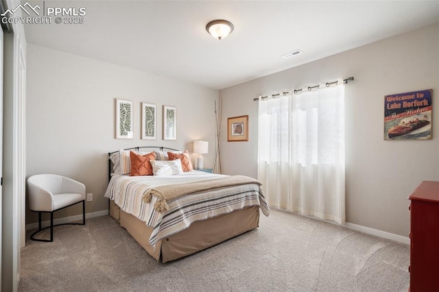 view of carpeted bedroom