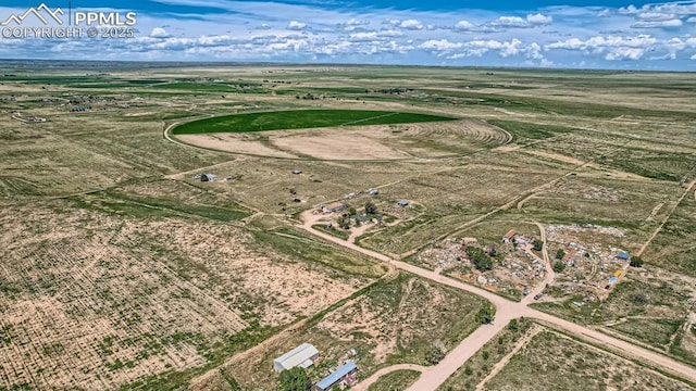 drone / aerial view with a rural view