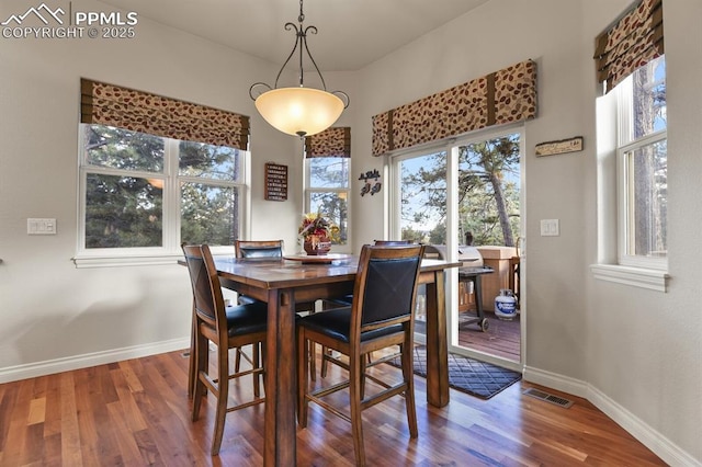 dining room featuring hardwood / wood-style floors