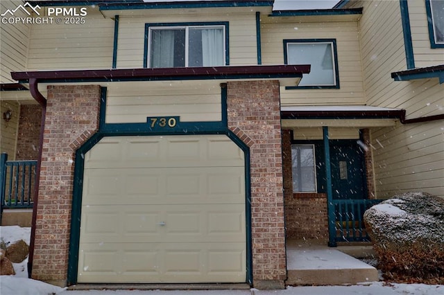 property entrance featuring a garage