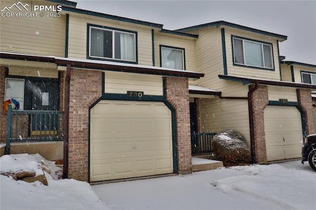 view of property with a garage