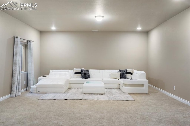 view of carpeted living room