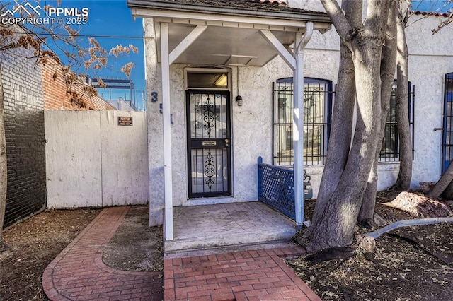 view of doorway to property