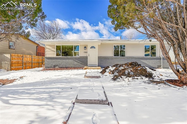 view of ranch-style home