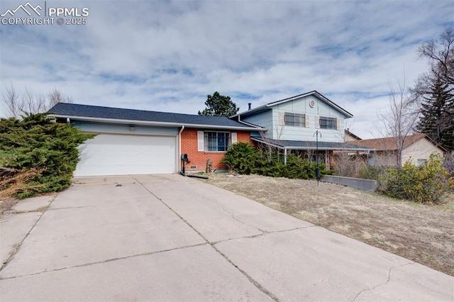 tri-level home with a garage