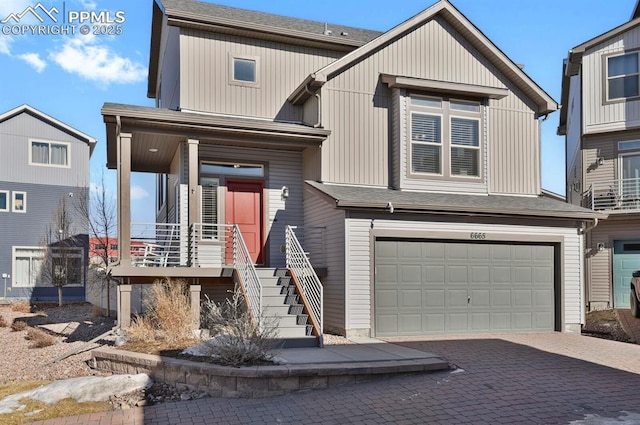 view of front of house featuring a garage