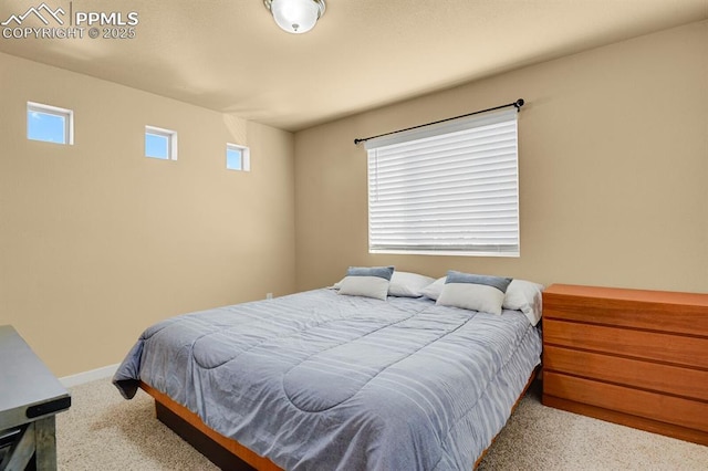 view of carpeted bedroom