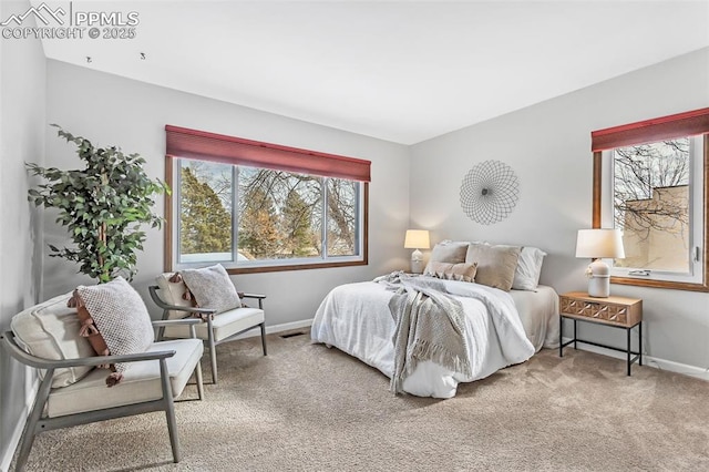 bedroom with carpet flooring