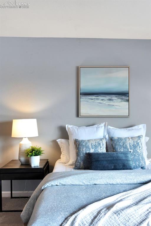 view of carpeted bedroom