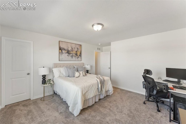 view of carpeted bedroom