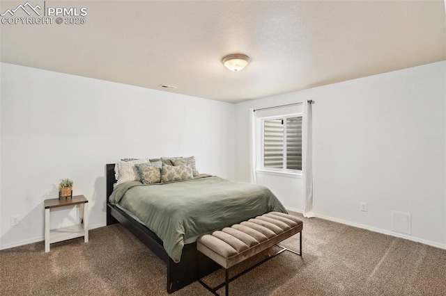 bedroom with carpet floors