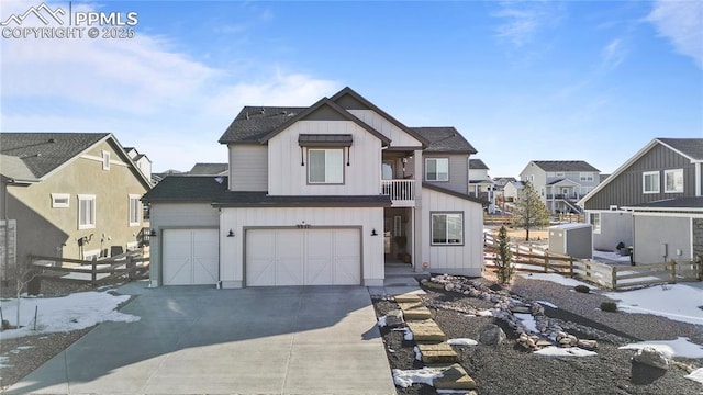 view of front of house featuring a garage