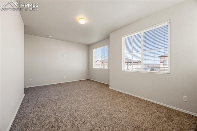 view of carpeted empty room