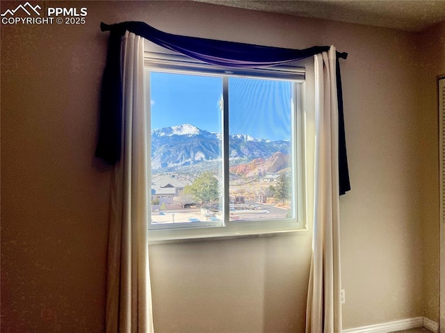 interior details with a mountain view