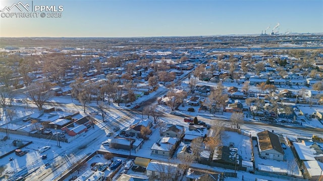 view of snowy aerial view