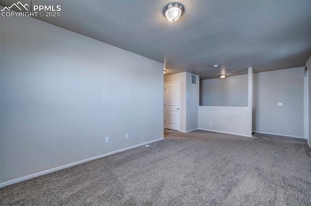 view of carpeted spare room