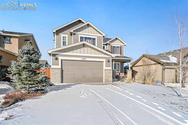 view of front facade with a garage