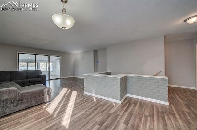 living room featuring hardwood / wood-style floors