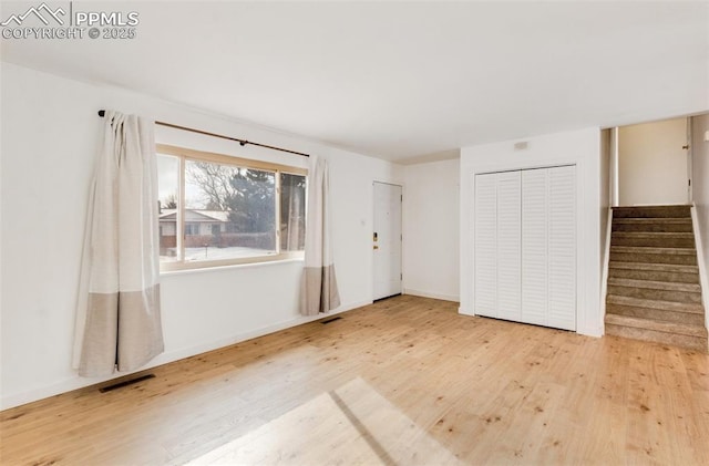 interior space featuring wood-type flooring