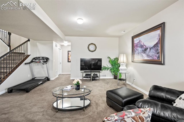 view of carpeted living room