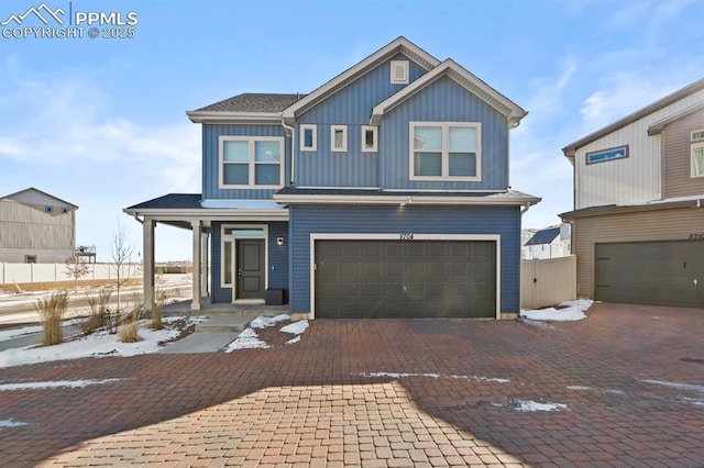 view of front of house featuring a garage