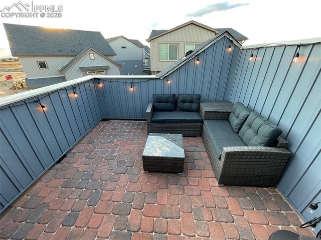 view of patio / terrace with an outdoor hangout area